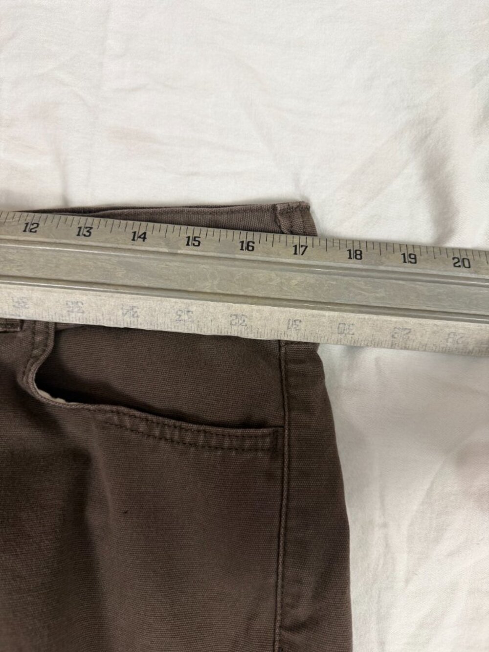 Carhartt Rugged Flex Canvas Work Pants Brown Relaxed Fit 34x30 - Picture 11 of 14